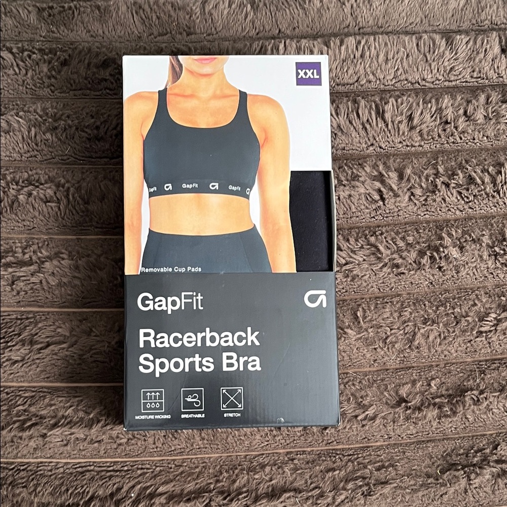 GAP Black Racerback Sports Bra